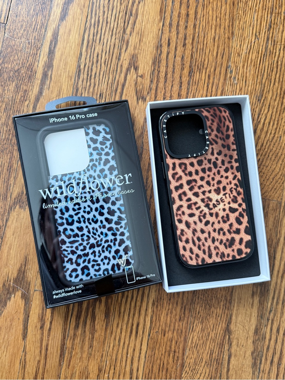 Casetify Wildflower Leopard Print iPhone Case - Brown & Blue